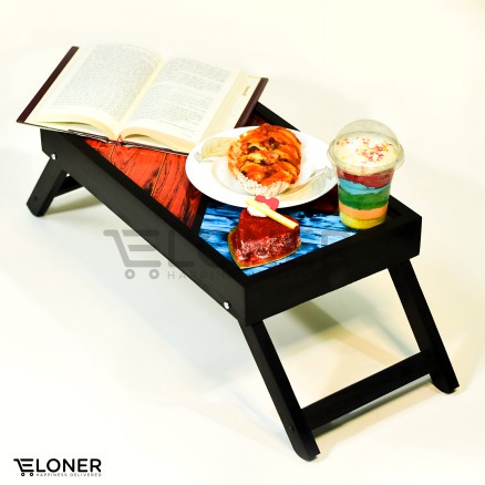 Wooden Foldable Table Feather Edition (Brown Color)_14510