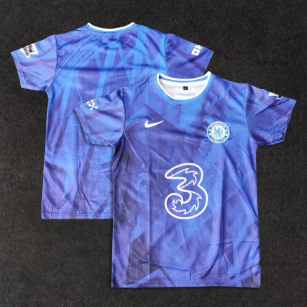 Chelsea Embroidery Golgola Half-sleeve foorball jersey for Boy_2605
