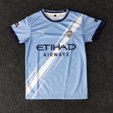 Manchester City Embroidery Golgola Half-sleeve foorball jersey for Boy_2604